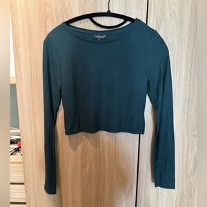 Topshop Long Sleeve Crop Top, size 6
